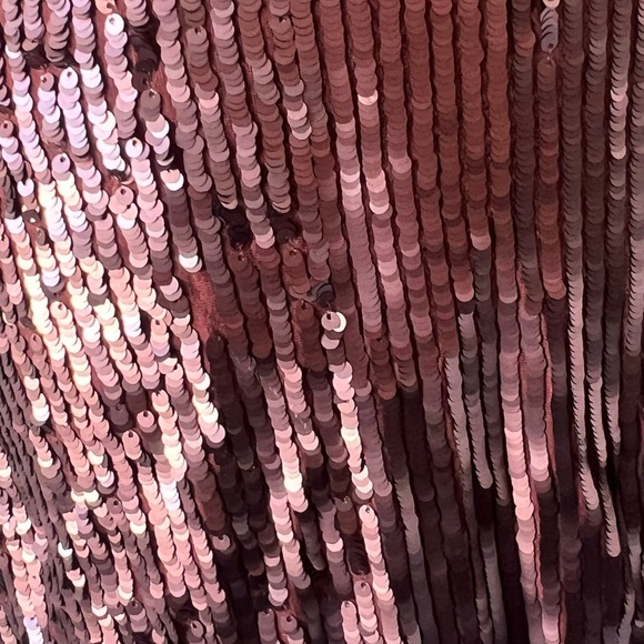 FREE PEOPLE Intimately Sequined Mini Dress Deep V Low Back Rose Size Small - Picture 14 of 15